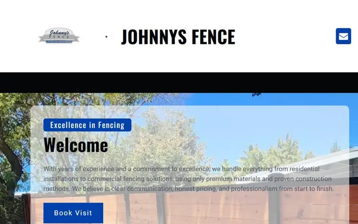 Captura del sitio de Johnny's Fence